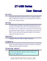 ICP DAS USA ZT-USBC User Manual preview