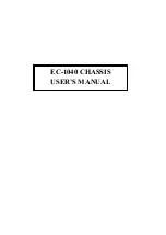 ICP Electronics EC-1040 User Manual preview