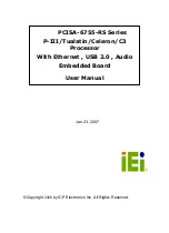 Предварительный просмотр 1 страницы ICP Electronics IEI PCISA-6755-RS Series User Manual