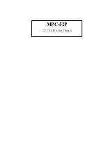 ICP Electronics MPC-52P Manual preview