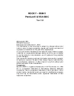 ICP Electronics ROCKY - 058HV Manual preview