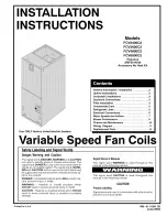 ICP FCV2400C2 Installation Instructions And Owner'S Manual preview