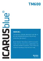 ICP ICARUS blue TM600 Manual preview