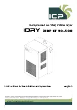 ICP iDRY iRDP CT 30 Instructions For Installation And Operation Manual preview