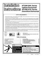 ICP NCGM/GCK Series Installation Instructions Manual preview