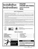 Предварительный просмотр 1 страницы ICP NTG3/FBF Series Installation Instructions Manual