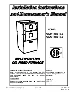 ICP OMF112K14A Installation Instructions And Homeowner'S Manual preview