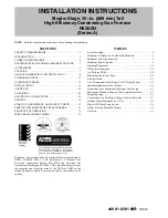 ICP R92ESN Installation Instructions Manual preview