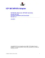 Предварительный просмотр 1 страницы ICP Sata/Pata Adapter Installation And User Manual