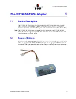 Предварительный просмотр 3 страницы ICP Sata/Pata Adapter Installation And User Manual