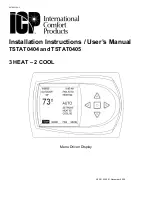 ICP TSTAT0404 Installation Instructions And User Manual preview