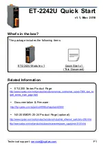ICPDAS ET-2242U Quick Start Manual preview