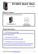 Preview for 1 page of ICPDAS ET-2255 Quick Start Manual