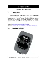 Preview for 1 page of ICPDAS I-7565-CPM Quick Start User Manual