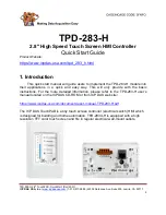 Предварительный просмотр 1 страницы ICPDAS TPD-283-H Quick Start Manual