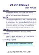 Предварительный просмотр 1 страницы ICPDAS ZT-2510 Series User Manual