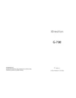 Preview for 1 page of iCreation G-700 Product Information Manual