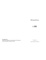 iCreation i-500 Product Information Manual preview