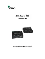 Предварительный просмотр 1 страницы Icron DVI Ranger 500 User Manual