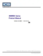 Preview for 1 page of ICS Advent 486MBS Series Product Manual