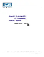 Preview for 1 page of ICS Advent PCI-ICOM485/4 Product Manual