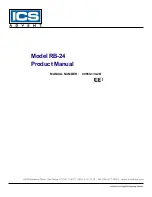 ICS Advent RB-24 Product Manual preview