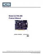 ICS Advent ULTRA-485 Product Manual preview