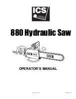 Preview for 1 page of ICS 880 Hydraulic Saw Operator'S Manual