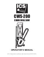 Preview for 1 page of ICS CWS-200 Operator'S Manual