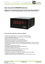 Preview for 1 page of ICS IPM5 User Manual