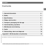 Preview for 3 page of ICS LH-10 Operating Instructions Manual