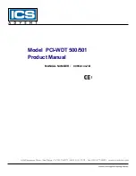Preview for 1 page of ICS PCI-WDT50 Series Product Manual