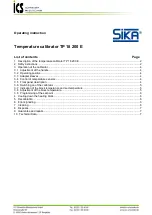 ICS SIKA TP 18 200 E Operating	 Instruction предпросмотр