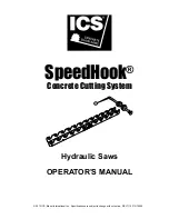 Preview for 1 page of ICS SpeedHook 823H Operator'S Manual