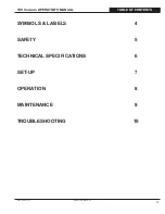 Preview for 3 page of ICS TSS 15 Operator'S Manual