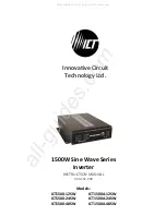 ICT Sine Wave ICT1500-12W Instruction Manual preview