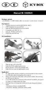 Preview for 6 page of Icy Box IB-182MU3 Manual