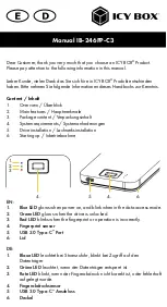 Preview for 6 page of Icy Box IB-246FP-C3 Manual