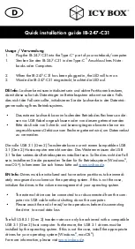 Preview for 9 page of Icy Box IB-247-C31 Quick Installation Manual