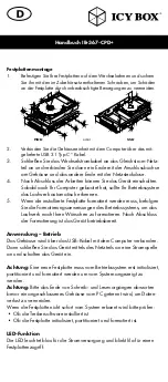 Предварительный просмотр 5 страницы Icy Box IB-367-CPD+ Manual