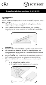 Preview for 9 page of Icy Box IB-A200-U3 Quick Installation Manual