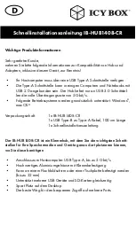 Preview for 8 page of Icy Box IB-HUB1408-CR Quick Installation Manual