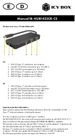 Preview for 6 page of Icy Box IB-HUB1423CR-C3 Manual