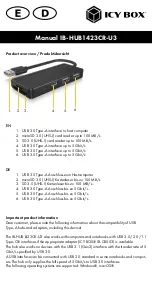 Preview for 7 page of Icy Box IB-HUB1423CR-U3 Manual