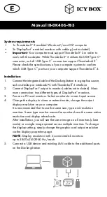 Preview for 8 page of Icy Box Thunderbolt IB-DK406-TB3 Manual