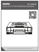 Preview for 1 page of Icy Dock flexiDOCK MB795SP-B User Manual