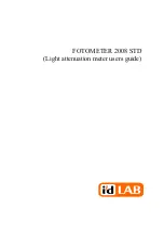 id LAB FOTOMETER 2008 User Manual preview