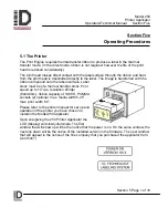 Preview for 76 page of ID Technology 250 Operator / Technical  Manual