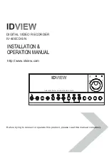 ID View IV-400CD-SN Installation & Operation Manual preview