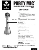 iDance PARTY MIC PM6 User Manual preview